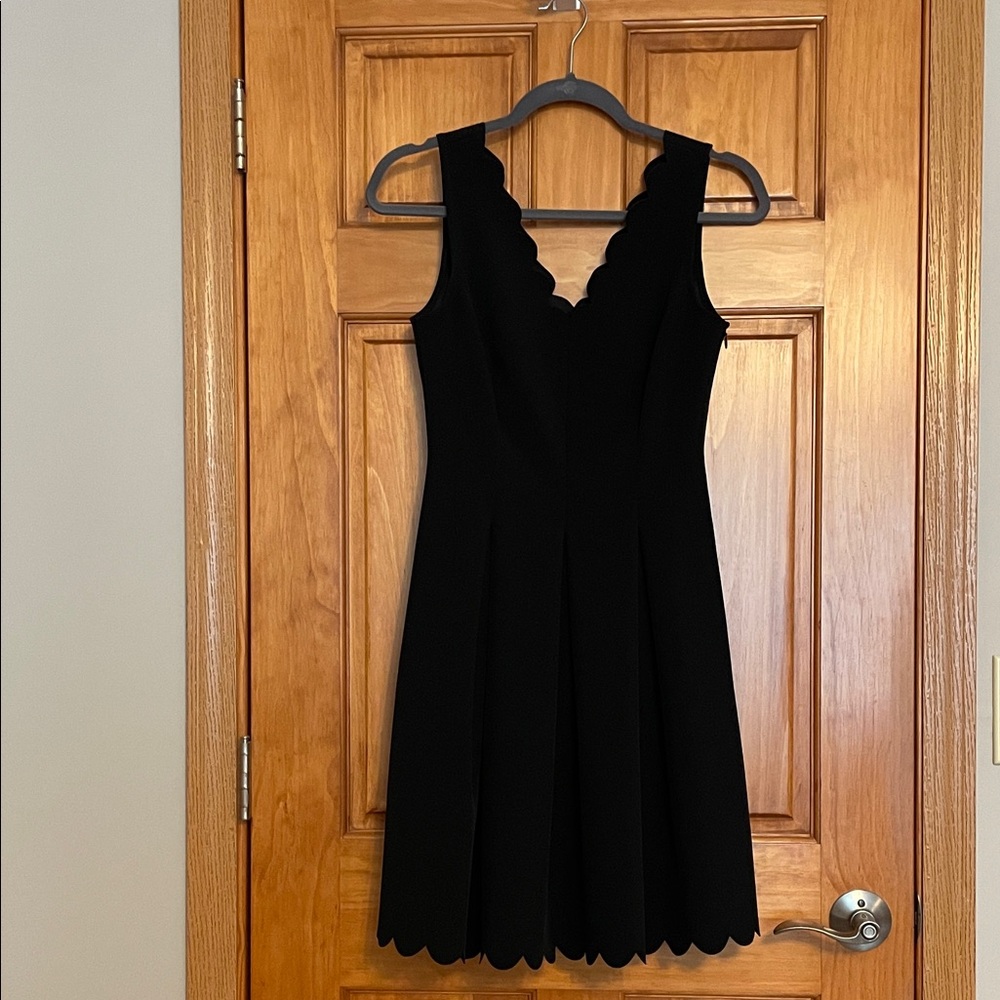 Banana Republic Black Scalloped Mini Dress
